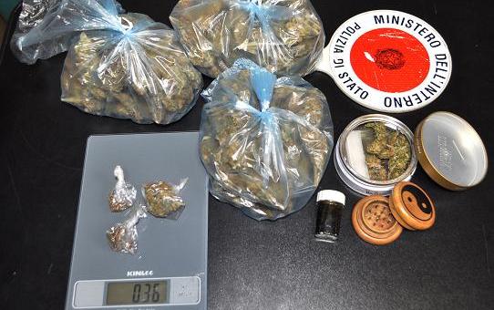 Deteneva 310 grammi di marijuana |Polizia arresta acese di 26 anni