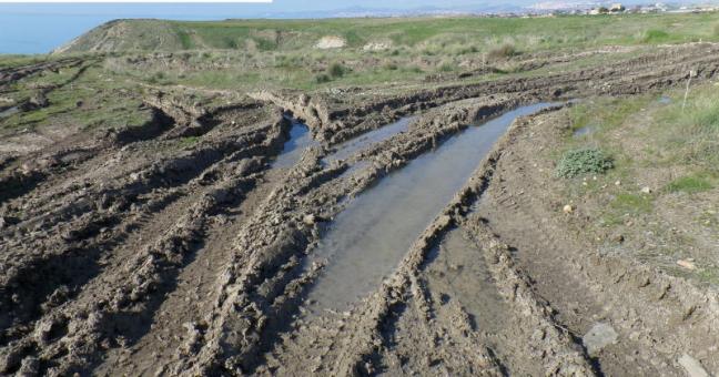 Punta Bianca dopo le esercitazioni delle forze armate
