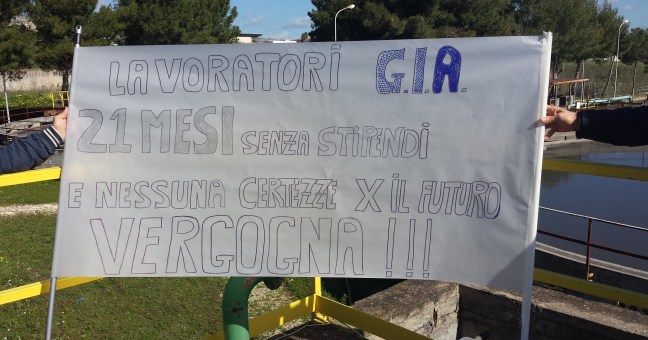 L’ultimatum dei lavoratori Gia |Da 22 mesi senza stipendio