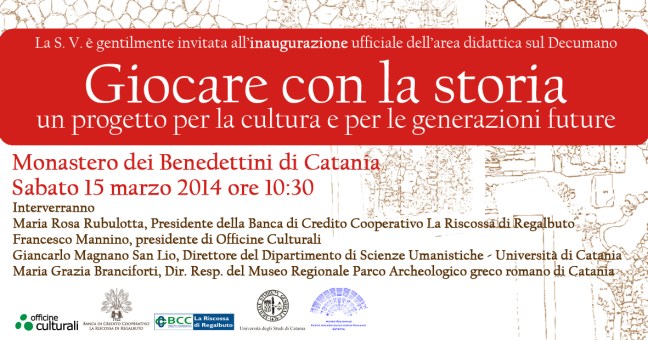 Scavo ludico simulato |sabato l’inaugurazione