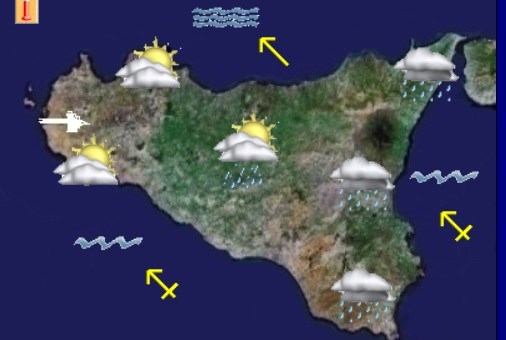 Maltempo in arrivo in Sicilia |Precipitazioni e venti di burrasca
