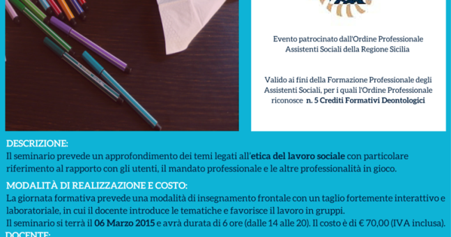 Assistenti sociali e formazione | Seminario a Palermo