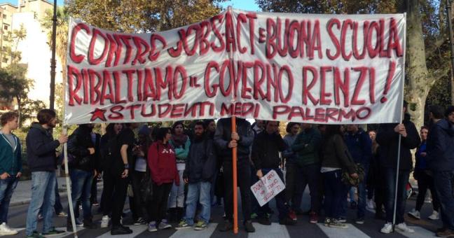 “La buona scuola” alla Camera | Proteste degli studenti a Palermo