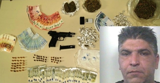 Droga, armi e soldi falsi: | arrestato sorvegliato speciale
