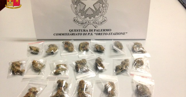Detenzione e spaccio di droga | Arrestato 24enne a Ballarò