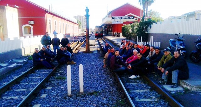 Metro, la protesta dei lavoratori |del cantiere Borgo-Nesima