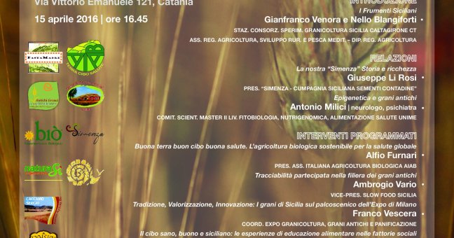 “Grani antichi siciliani: |ambiente e salute”
