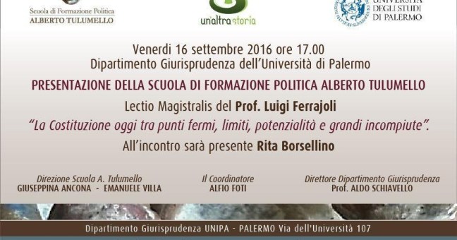 La scuola di formazione politica | Incontri al via a Palermo