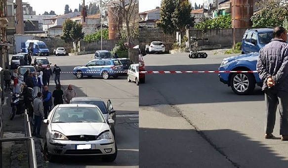 Artificieri a San Cristoforo |Falso allarme bomba