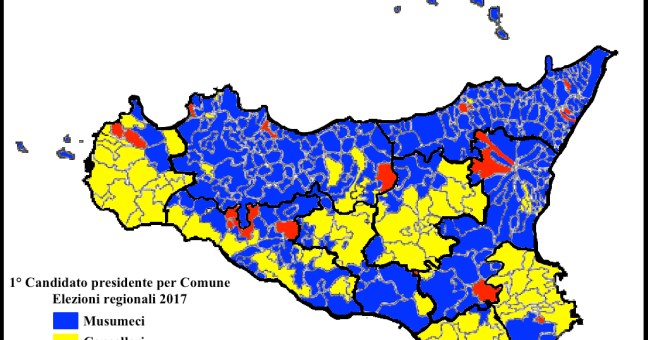 Il grafico del voto nei comuni |Così si è divisa la Sicilia