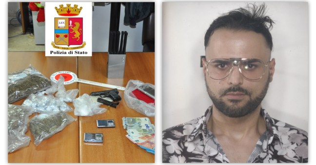 Cocaina, marijuana e armi |Polizia arresta un 29enne