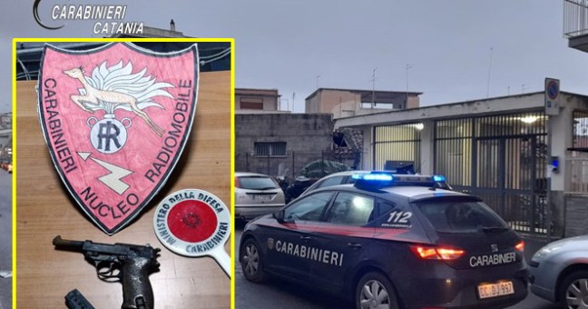 catania arma pistola clandestina carabinieri