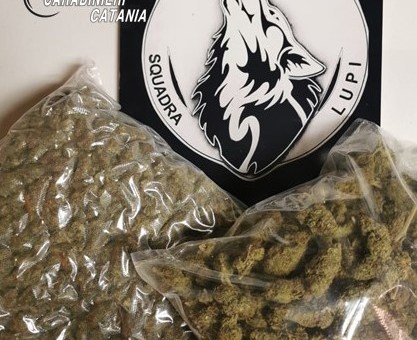 Droga, zaino con un chilo e mezzo di marijuana