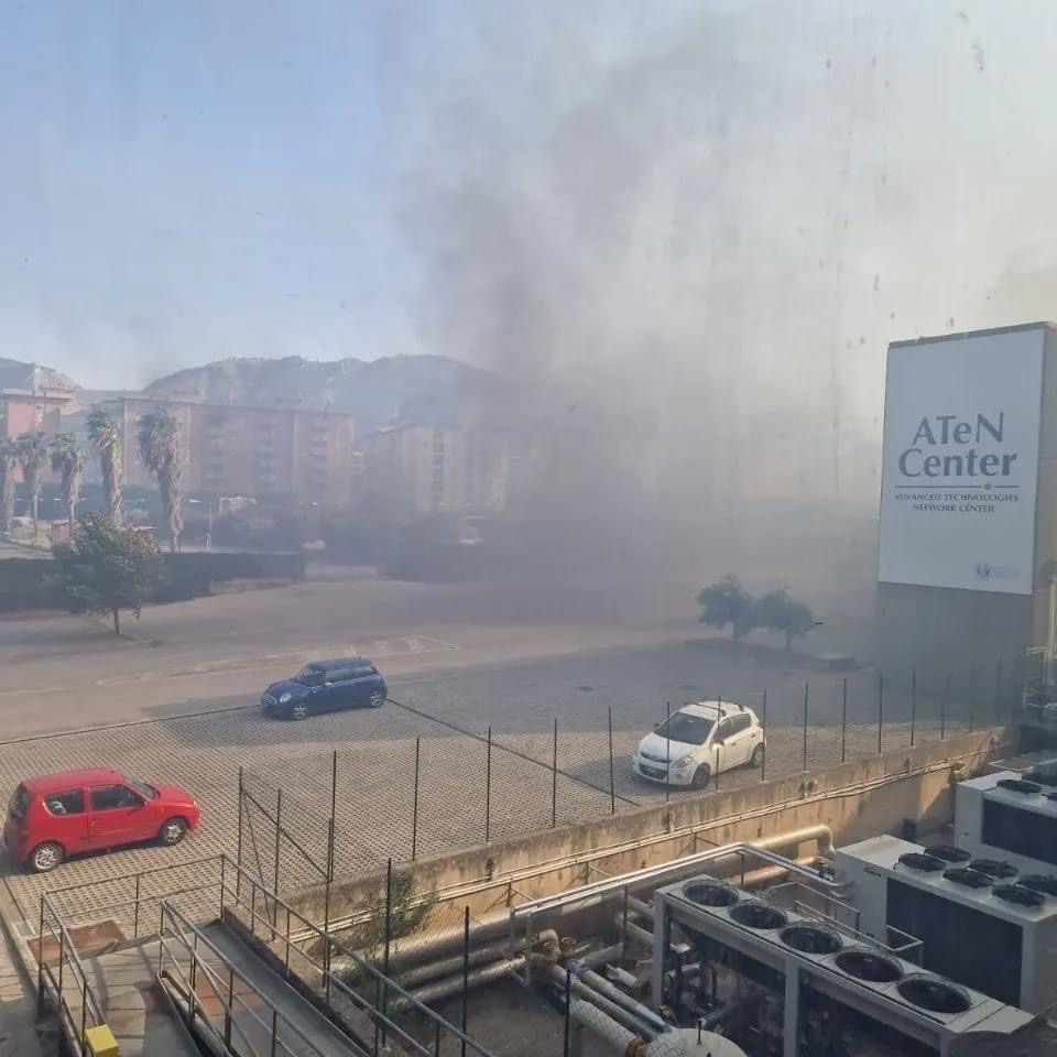 Palermo, fiamme lambiscono la cittadella universitaria