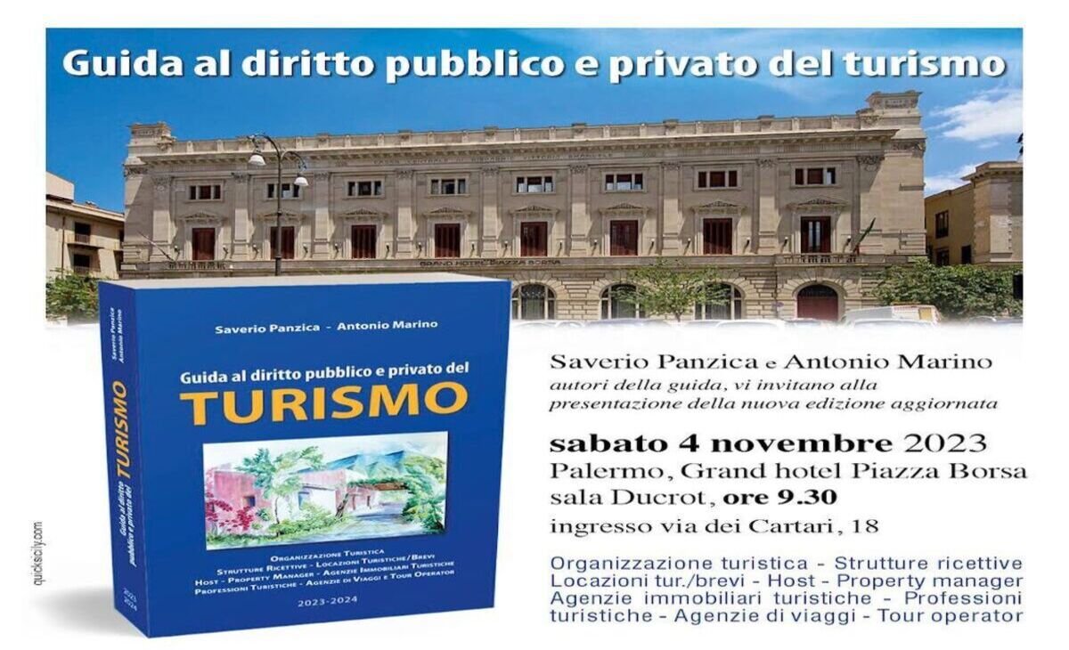 Guida al diritto pubblico e privato del turismo, domani la presentazione  del libro - Live Sicilia