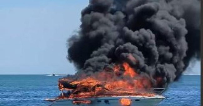 motoscafo a fuoco