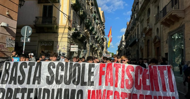 protesta studenti palermo