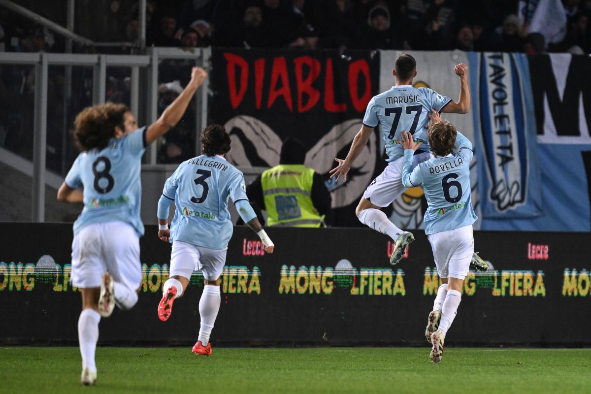 La Lazio vince 2-1 a Lecce, in gol Castellanos e Marusic