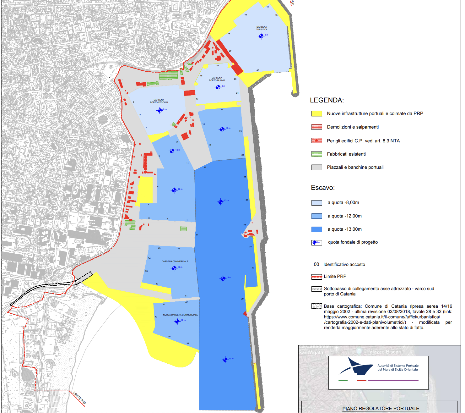 Piano regolatore del porto di catania (Mappa)