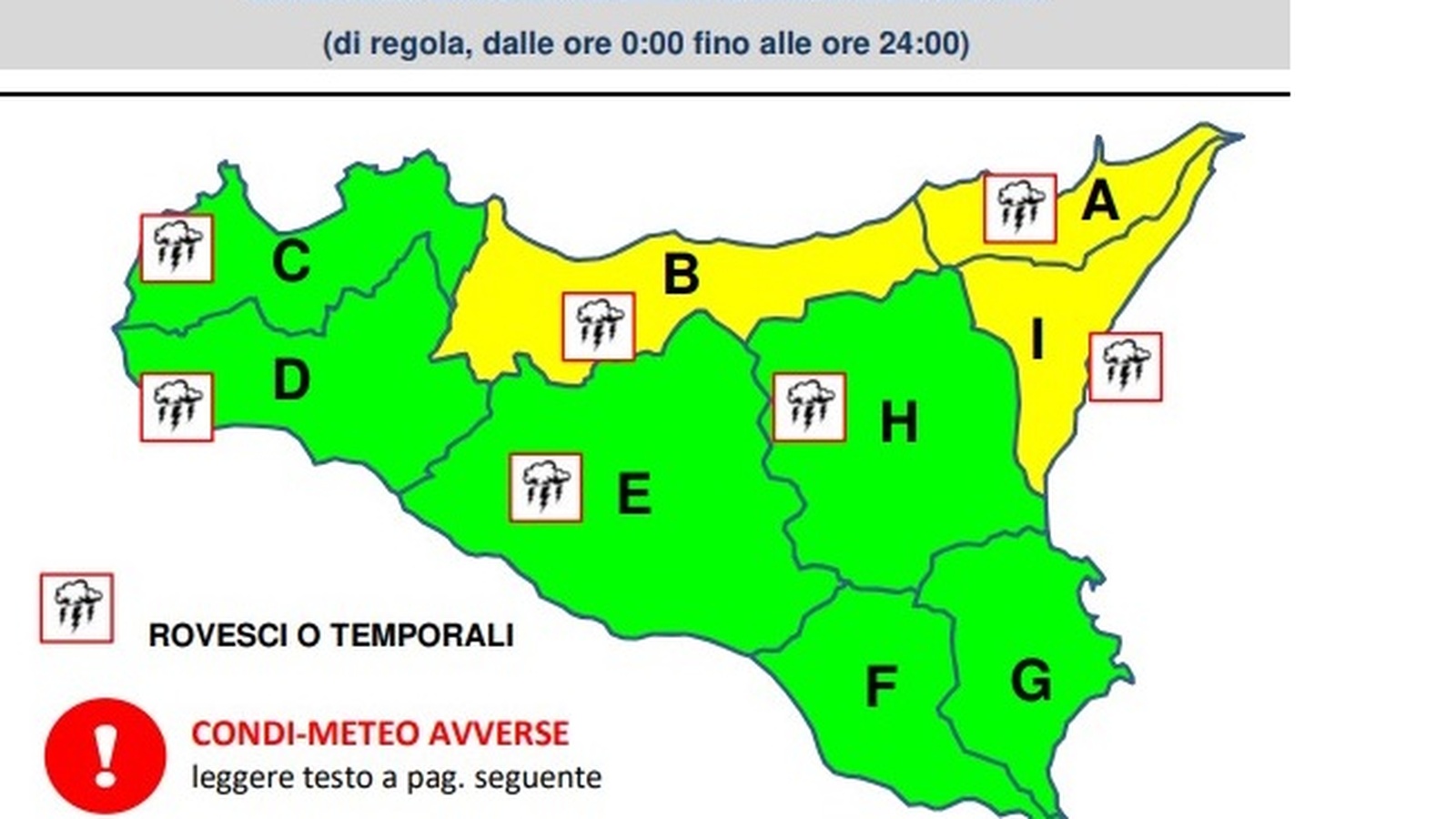 Allerta meteo Sicilia