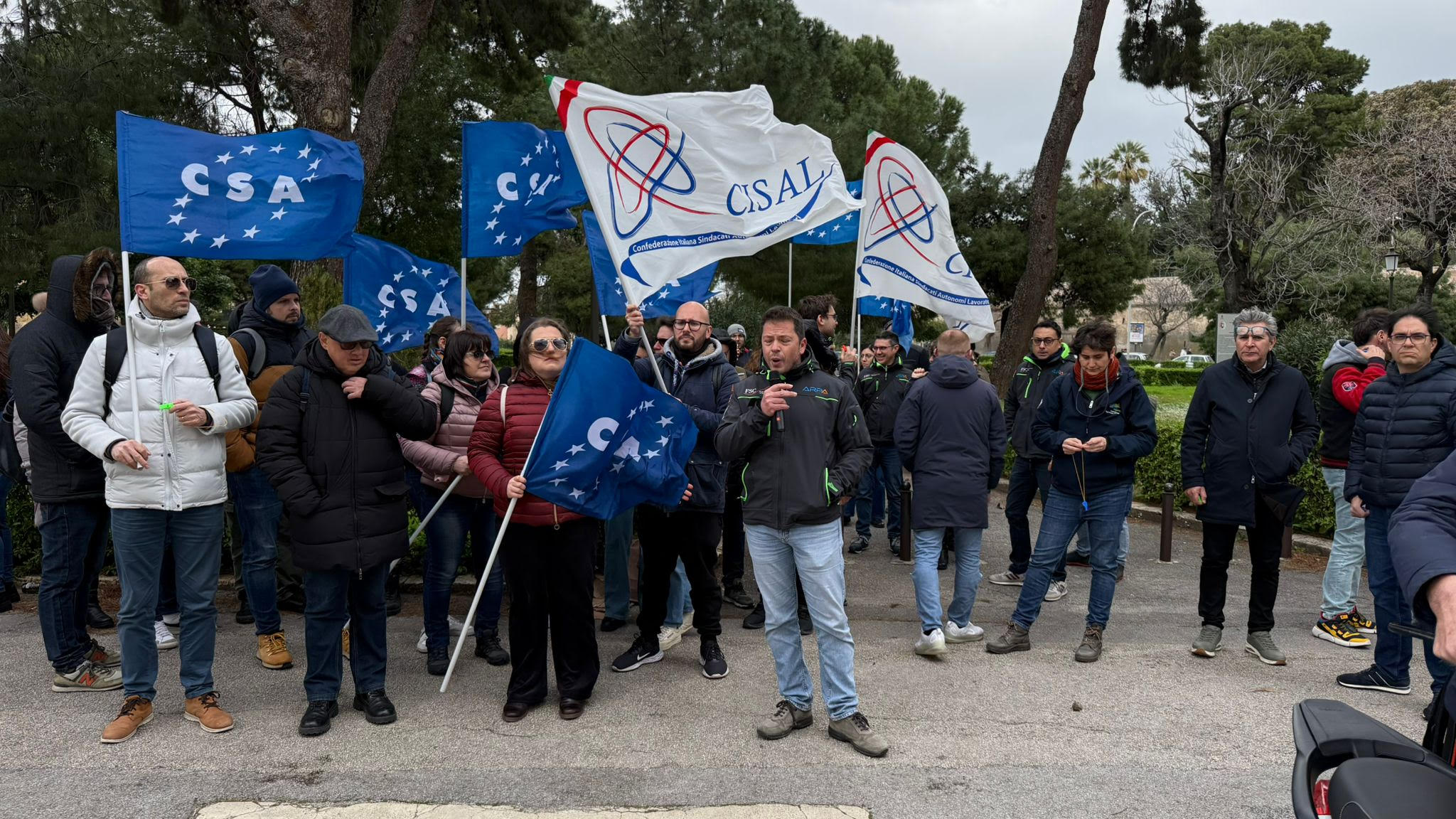 sit-in Csa Cisal precari Arpa