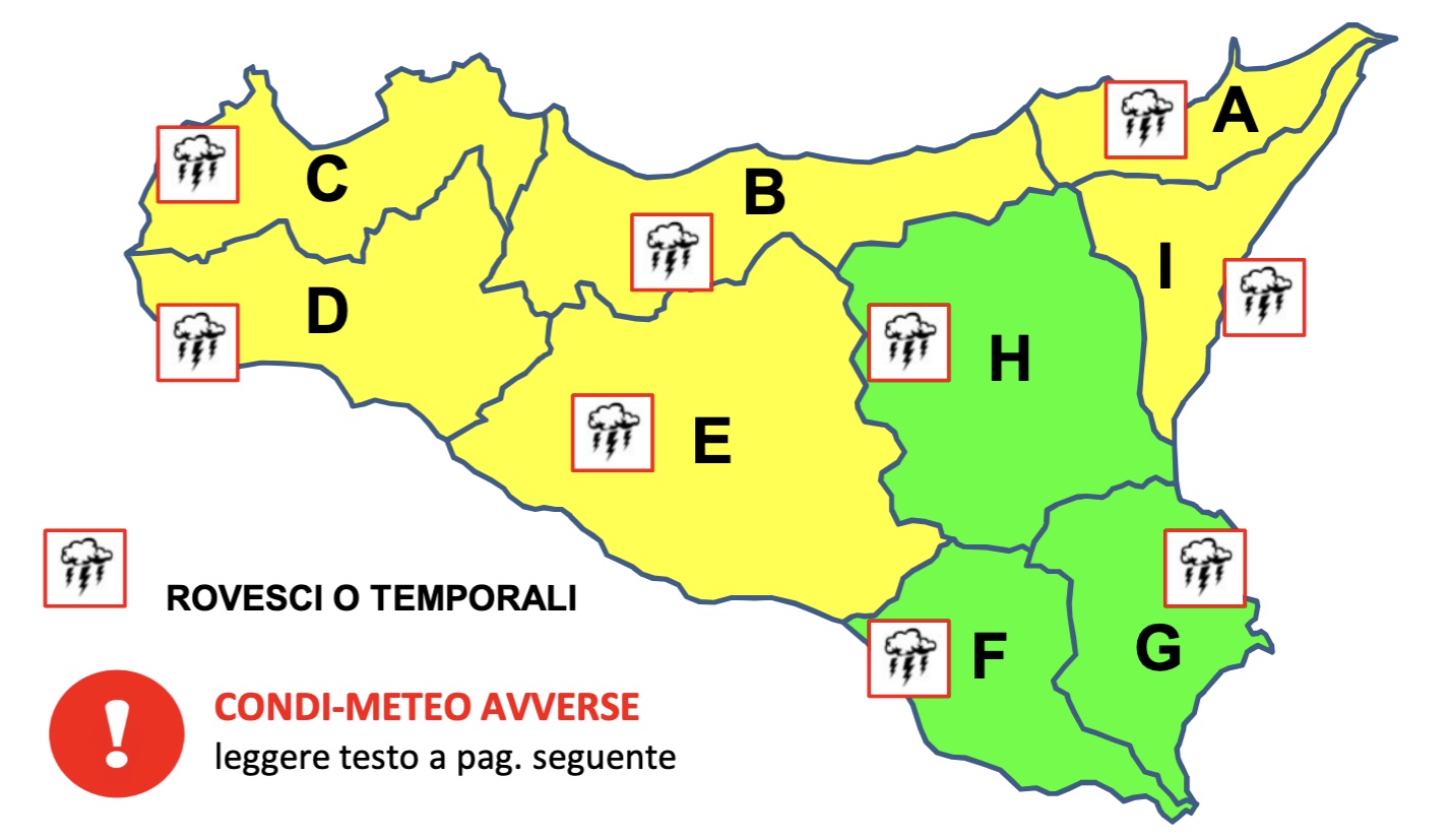 Maltempo, allerta in Sicilia: venti di burrasca e temporali