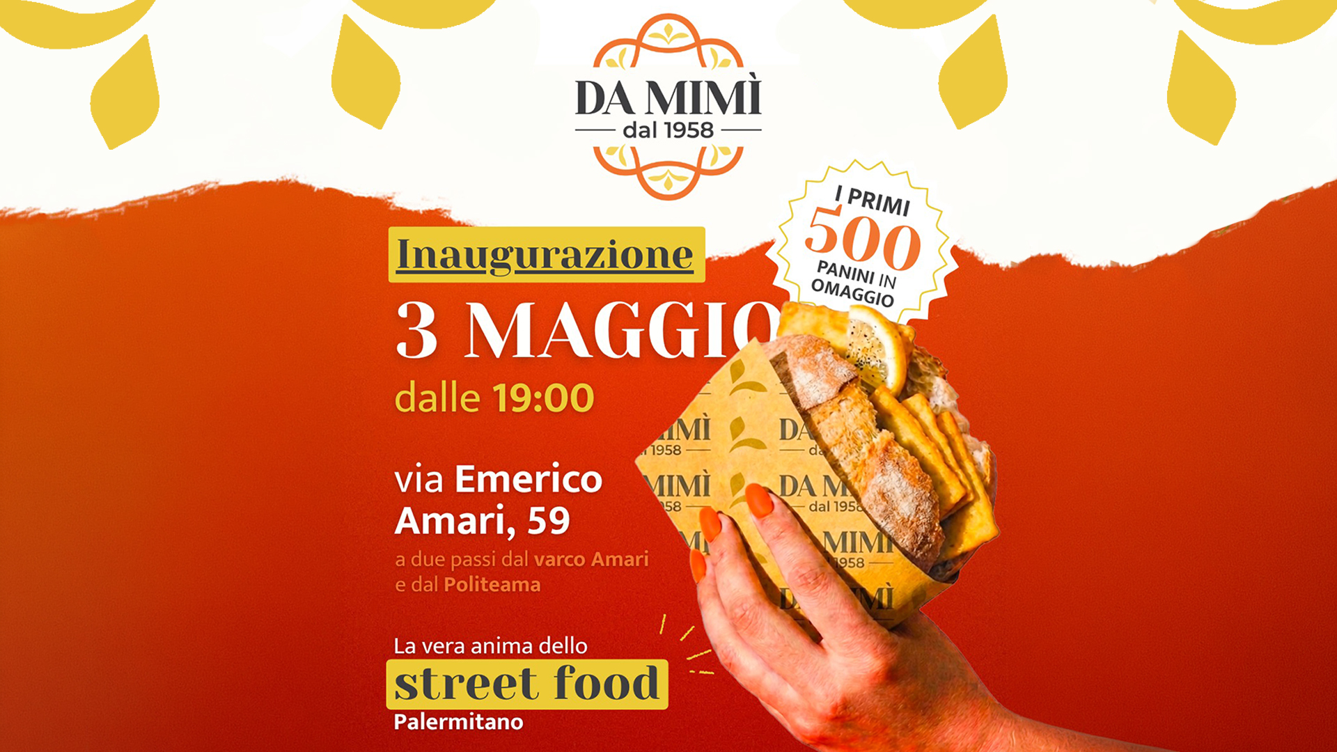 DA MIMĂŒ: lo street food dâ€™autore sbarca in Via Emerico Amari