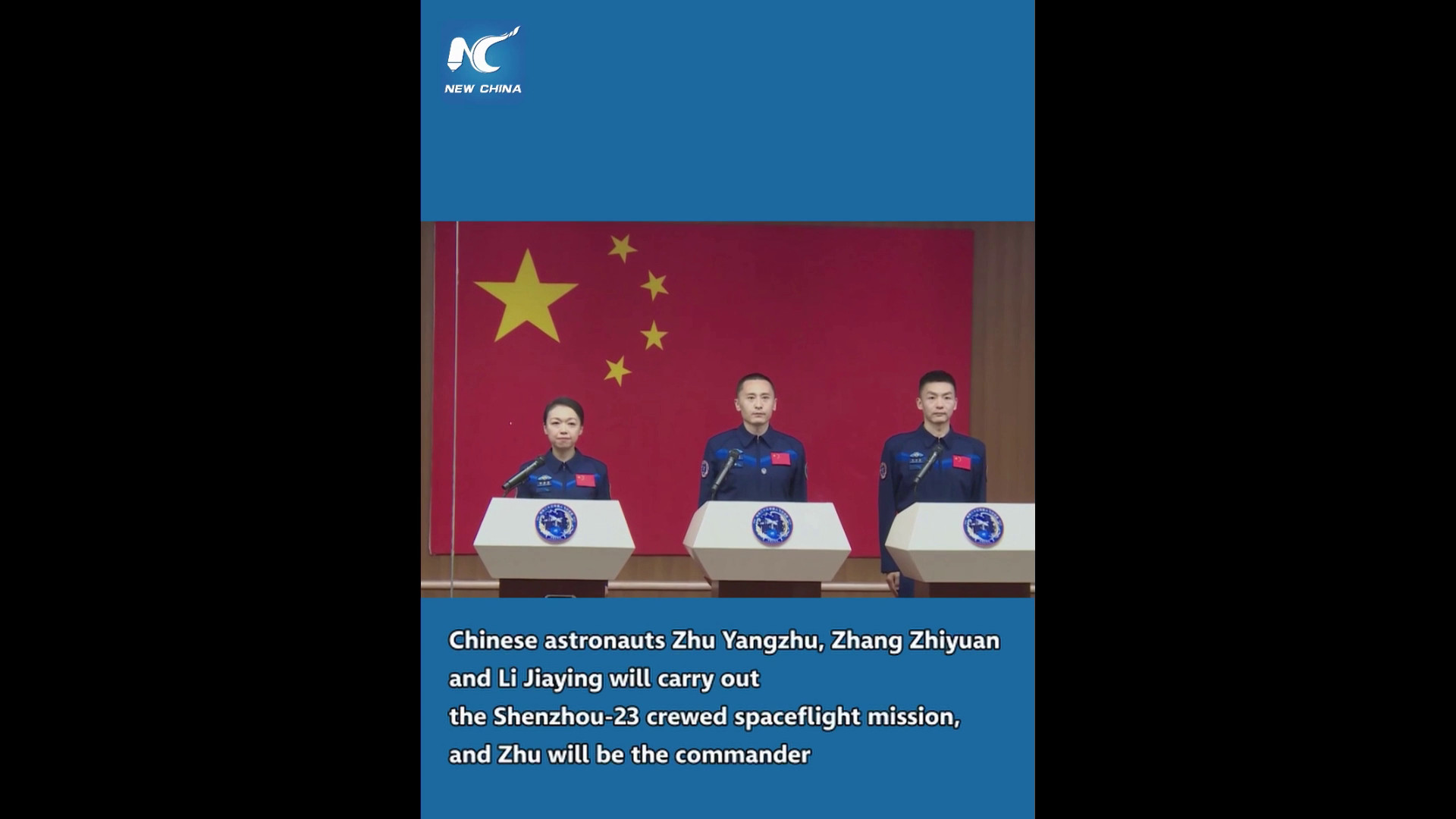Cina, presentato l’equipaggio della missione Shenzhou-23