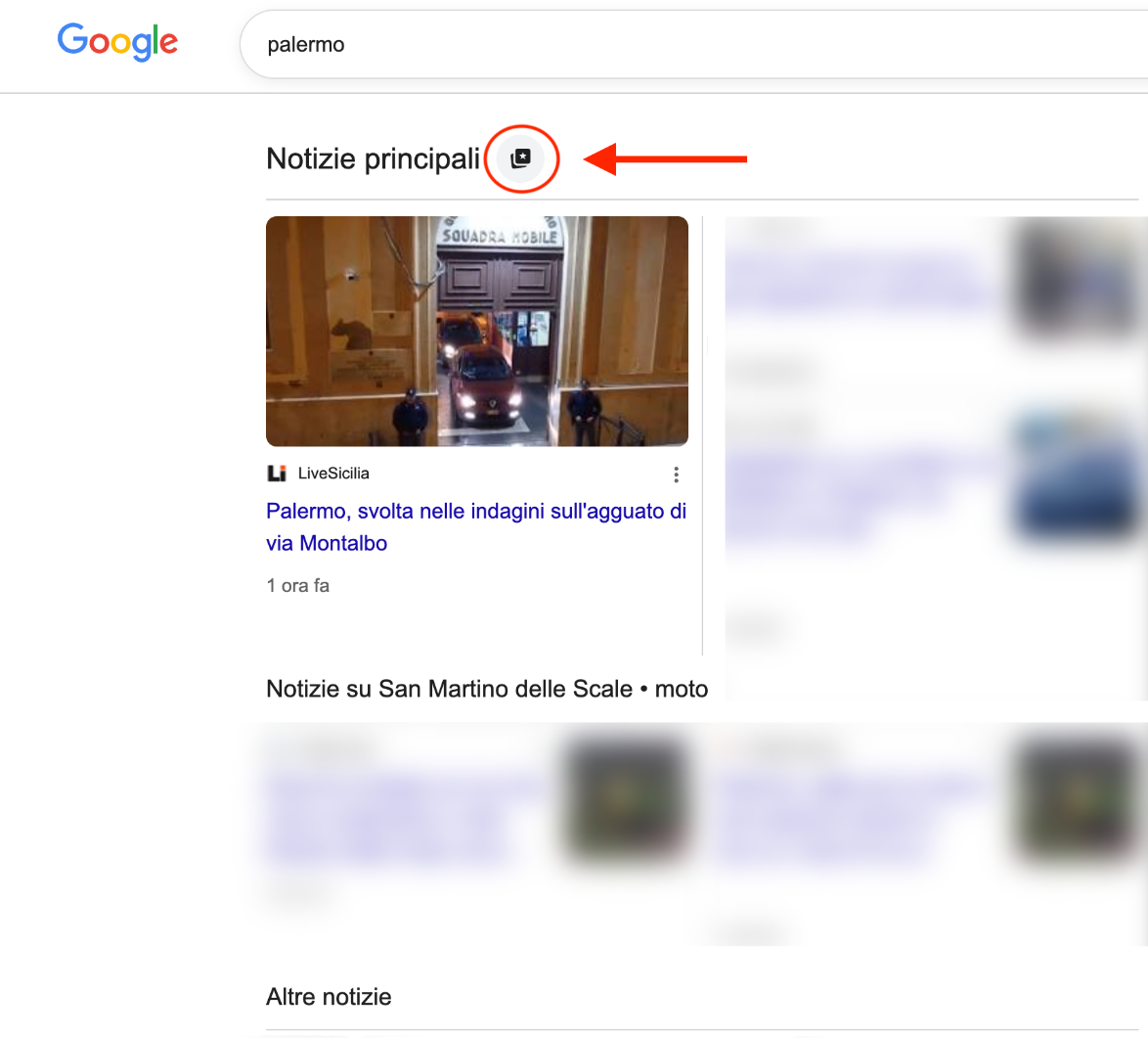 Fonti preferite Google