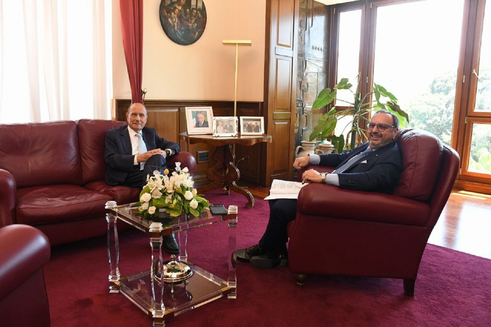 Schifani riceve il presidente di Sicindustria a Palazzo d’Orleans