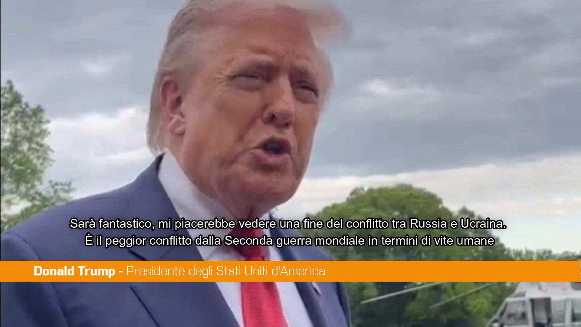 Trump “Conflitto tra Russia e Ucraina il peggiore dalla Seconda guerra mondiale”