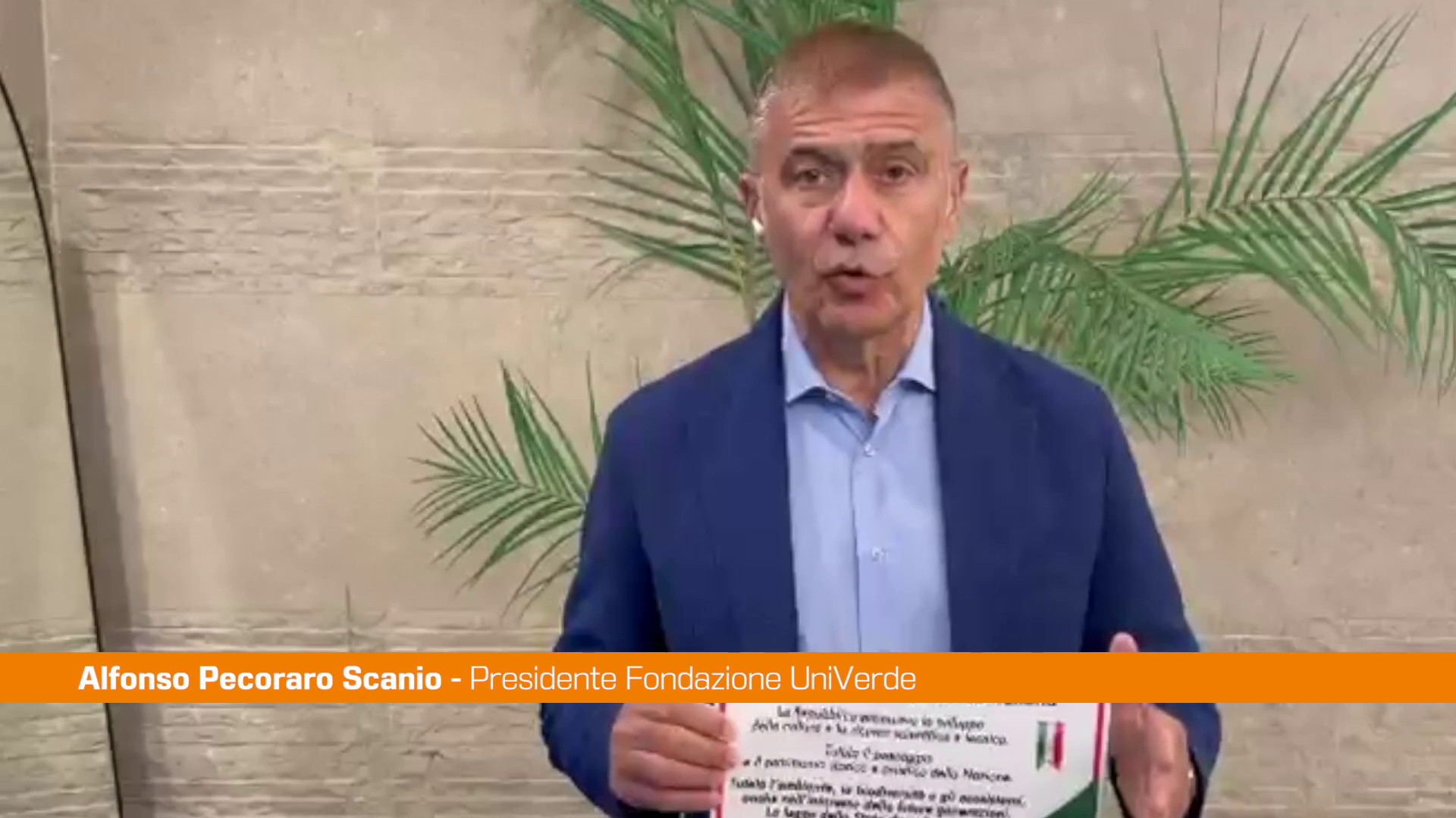 Pecoraro Scanio â€œFesta della Repubblica ricordi l’ambiente in Costituzioneâ€œ