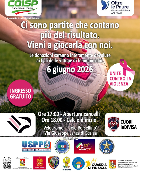 Cuori inDIVISA” al Velodromo di Palermo