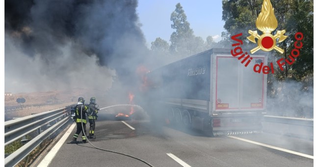 Incendio autostrada A19