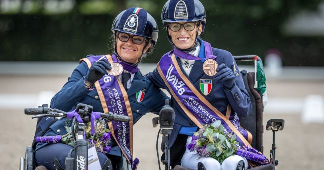 Paradressage, Morganti e Salvadè doppio bronzo in apertura ai Mondiali di Aachen